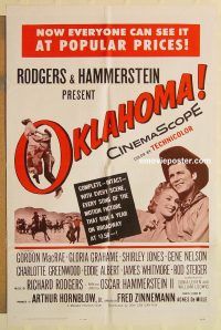 g853 OKLAHOMA one-sheet movie poster R63 Gordon MacRae, Shirley Jones