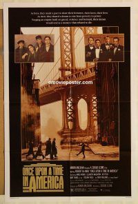 g859 ONCE UPON A TIME IN AMERICA one-sheet movie poster '84 Sergio Leone