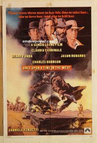g861 ONCE UPON A TIME IN THE WEST one-sheet movie poster '68 Sergio Leone