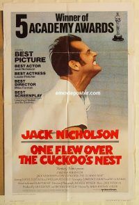 g864 ONE FLEW OVER THE CUCKOO'S NEST int'l one-sheet movie poster '75