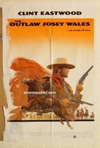 g874 OUTLAW JOSEY WALES one-sheet movie poster '76 Clint Eastwood