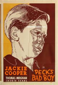 g014 PECK'S BAD BOY Leader Press one-sheet movie poster '34 Jackie Cooper