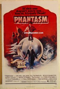 g893 PHANTASM one-sheet movie poster '79 Michael Baldwin, killer ball!