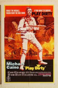 g900 PLAY DIRTY one-sheet movie poster '69 Michael Caine, Davenport