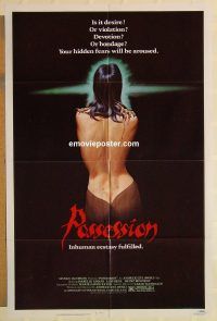 g909 POSSESSION one-sheet movie poster '83 Sam Neill, sexy horror image!