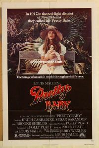 g917 PRETTY BABY one-sheet movie poster '78 Brooke Shields, Sarandon
