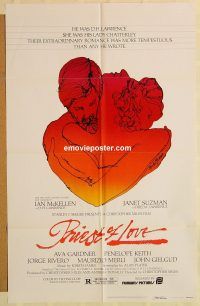 g920 PRIEST OF LOVE one-sheet movie poster '81 Ian McKellen, Ava Gardner