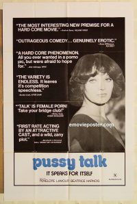 g934 PUSSY TALK one-sheet movie poster '75 it speaks for itself!