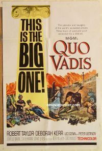 g939 QUO VADIS one-sheet movie poster R64 Robert Taylor, Kerr, Ustinov