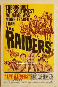 g943 RAIDERS one-sheet movie poster '64 Robert Culp, Brian Keith