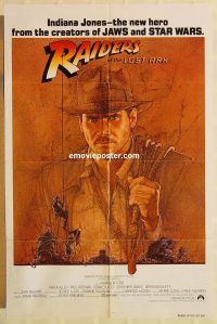 g945 RAIDERS OF THE LOST ARK int'l one-sheet movie poster '81 Harrison Ford
