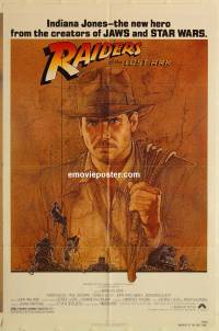 g944 RAIDERS OF THE LOST ARK one-sheet movie poster '81 Harrison Ford