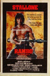 g946 RAMBO FIRST BLOOD 2 one-sheet movie poster '85 Sylvester Stallone