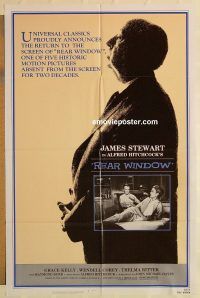 g951 REAR WINDOW one-sheet movie poster R83 Alfred Hitchcock, Jimmy Stewart