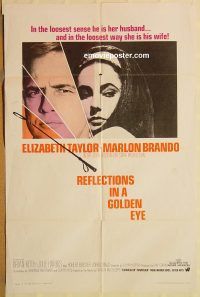 g952 REFLECTIONS IN A GOLDEN EYE one-sheet movie poster '67 Brando