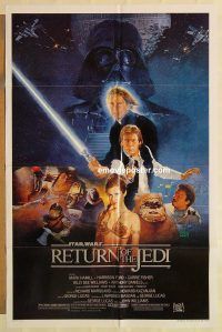 g961 RETURN OF THE JEDI style B one-sheet movie poster '83 George Lucas