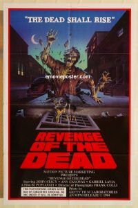 g963 REVENGE OF THE DEAD one-sheet movie poster '84 Pupi Avati, zombies!