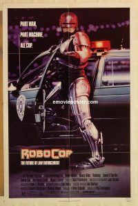 g974 ROBOCOP one-sheet movie poster '87 Paul Verhoeven, classic sci-fi!