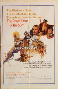 g986 ROYAL HUNT OF THE SUN style B one-sheet movie poster '69 Shaw, Plummer