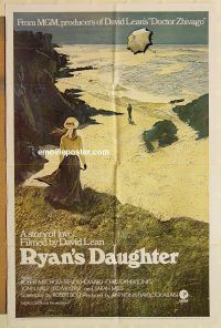 g990 RYAN'S DAUGHTER one-sheet movie poster '70 Robert Mitchum