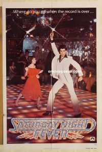h001 SATURDAY NIGHT FEVER teaser one-sheet movie poster '77 John Travolta