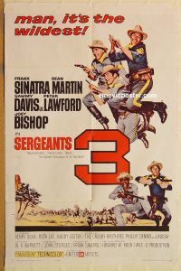 h015 SERGEANTS 3 one-sheet movie poster '62 Frank Sinatra, Dean Martin