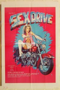 h018 SEX DRIVE one-sheet movie poster '85 Taija Rae, sexy biker!