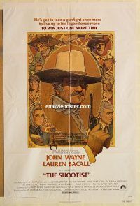 h034 SHOOTIST one-sheet movie poster '76 John Wayne, Bacall, Howard