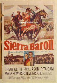 h036 SIERRA BARON one-sheet movie poster '58 Brian Keith, Rita Gam