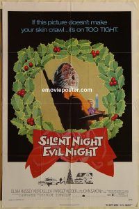 h038 SILENT NIGHT EVIL NIGHT one-sheet movie poster '75 Xmas!
