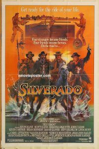 h040 SILVERADO one-sheet movie poster '85 Kevin Kline, Kevin Costner