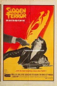 h108 SUDDEN TERROR one-sheet movie poster '71 Mark Lester, Jeffries
