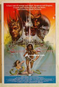 h127 SWORD & THE SORCERER style A one-sheet movie poster '82 cool art!