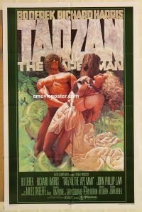 h141 TARZAN THE APE MAN advance one-sheet movie poster '81 Bo Derek