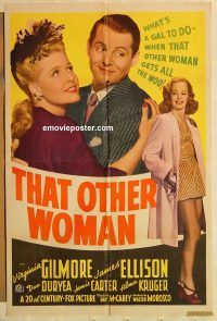 h162 THAT OTHER WOMAN one-sheet movie poster '42 Virginia Gilmore