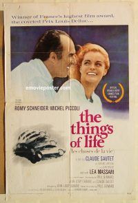 h169 THINGS OF LIFE int'l one-sheet movie poster '69 Romy Schneider