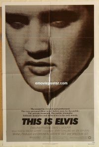 h171 THIS IS ELVIS one-sheet movie poster '81 Elvis Presley, rock&roll!