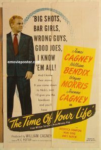h183 TIME OF YOUR LIFE one-sheet movie poster '47 James Cagney, Lydon