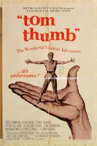 h188 TOM THUMB one-sheet movie poster R70 George Pal, Russ Tamblyn