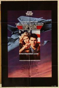 h193 TOP GUN one-sheet movie poster '86 Cruise, Kilmer, McGillis