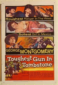 h196 TOUGHEST GUN IN TOMBSTONE one-sheet movie poster '58 Arizona!
