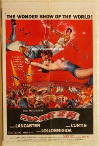 h200 TRAPEZE one-sheet movie poster '56 Lancaster, Gina Lollobrigida