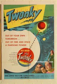 h211 TWONKY one-sheet movie poster '53 Arch Oboler, strange sci-fi!