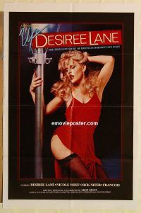 h221 UP DESIREE LANE one-sheet movie poster '84 erotic sexploitation!