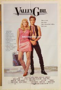 h229 VALLEY GIRL one-sheet movie poster '83 Nicolas Cage