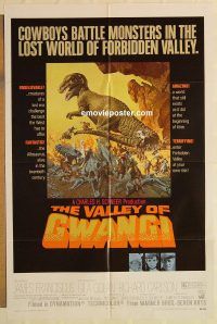 h230 VALLEY OF GWANGI one-sheet movie poster '69 Harryhausen, dinosaurs!