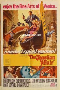 h234 VENETIAN AFFAIR one-sheet movie poster '67 Robert Vaughn, Karloff