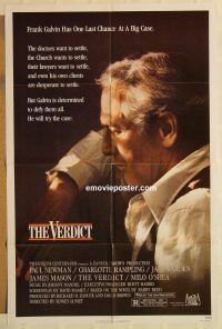 h235 VERDICT one-sheet movie poster '82 Paul Newman, Jack Warden