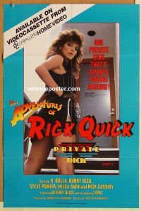 g044 ADVENTURES OF RICK QUICK PRIVATE DICK video one-sheet movie poster '84