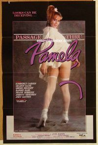 g887 PASSAGE THRU PAMELA video one-sheet movie poster '85 transsexual!